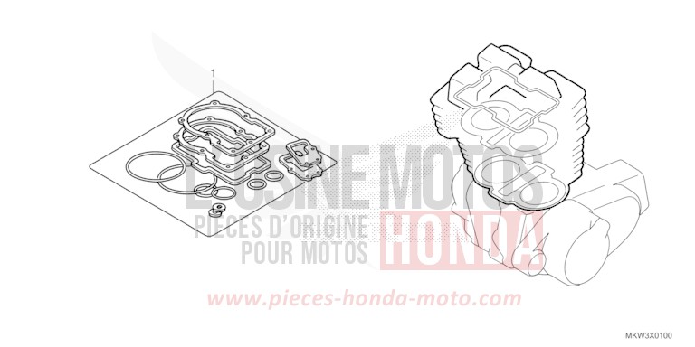 DICHTUNG SATZ A von NC750X "Meca" MAT JEANS BLUE MATALLIC (PB417) von 2023